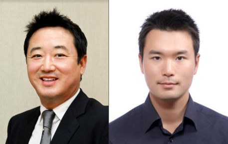 이웅열 코오롱 회장(왼쪽)과 장남 이규호 전무./코오롱그룹 제공