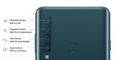 ‘갤럭시A9’ 후면 카메라 모습 (제공=삼성전자)