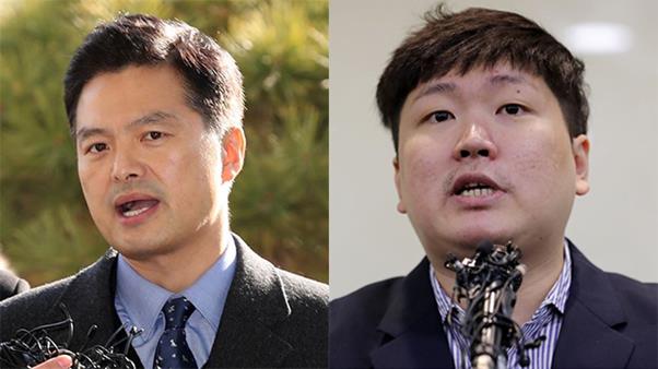 김태우(왼쪽) 수사관과 신재민 전 사무관. 연합뉴스