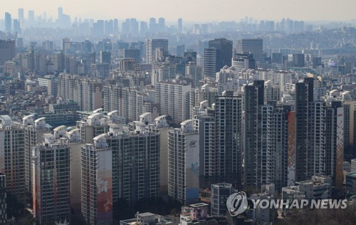 고층아파트가 밀집한 서울 강남 도심