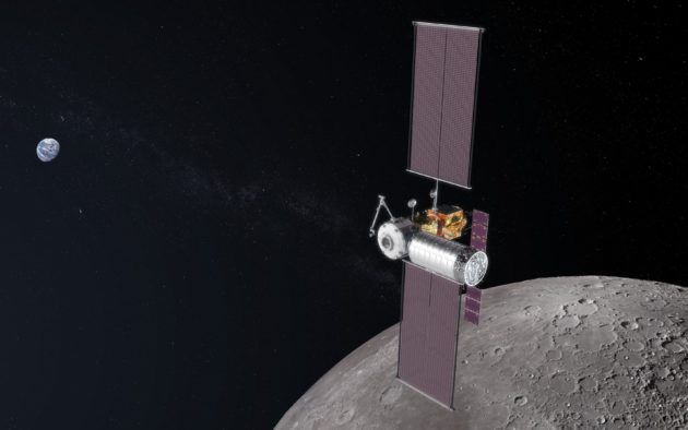 NASA는 2026년까지 달 궤도에 ‘달로 가는 관문’(Lunar Gateway)으로 불리는 작은 우주정거장(이미지)을 건설할 계획이다.(출처=NASA)