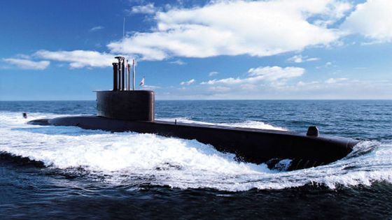 한국 해군의 장보고급 잠수함 [해군 제공]