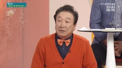 ▲ 배우 윤문식이 KBS1 '아침마당'에서 황혼 재혼을 밝혔다. 방송화면 캡처