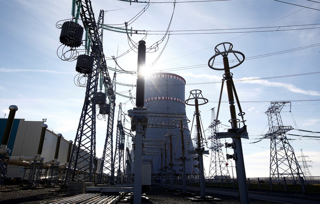 벨로루시에서 처음으로 짓고 있는 오스트로벳 지역 원자력발전소 공사 현장. REUTERS