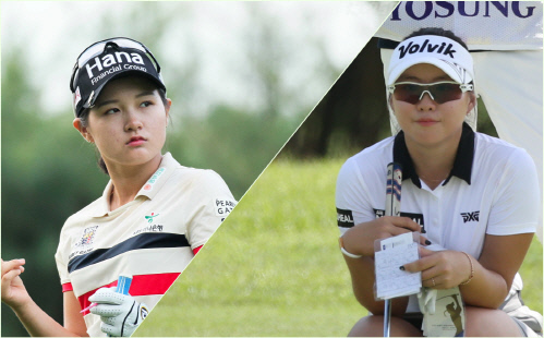 2019 한국여자프로골프(KLPGA) 투어 신인왕 경쟁자 박현경(왼쪽)과 조아연. 사진제공 | KLPGA