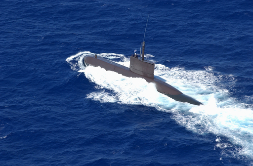 해군 장보고급 잠수함 나대용함이 림팩 훈련에 참가, 하와이 근해에서 훈련을 실시하고 있다. 미 해군 제공