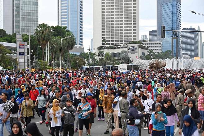 인도네시아 수도 자카르타는 세계적인 인구 조밀 지역이다. 서울과 면적은 비슷하지만 인구는 3배 더 많은 3000만명이 거주하고 있다. /AFPBBNews=뉴스1