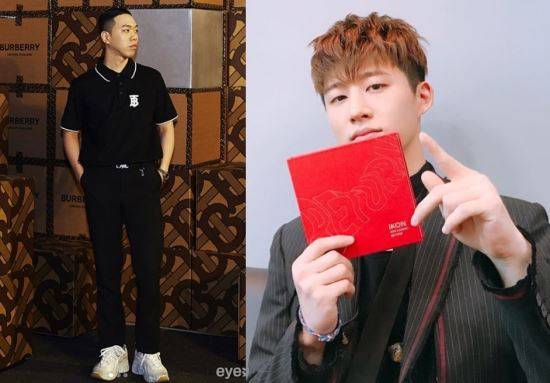 인스타그램 캡처. 좌측 래퍼 비와이, 우측 아이콘 리더 비아이