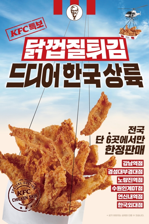KFC 닭껍질튀김 [KFC 제공]