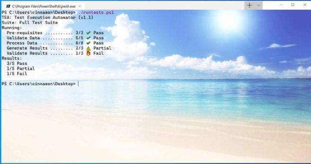 마이크로소프트 스토어에 등록된 윈도 터미널 앱 소개 스크린샷.
