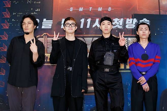 'BGM-v 크루'. 왼쪽부터 버벌진트, 기리보이, 비와이, 밀릭