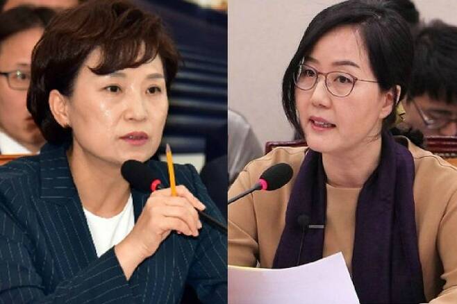 김현미 국토교통부 장관(왼쪽)과 김현아 자유한국당 의원(오른쪽). (사진=자료사진)