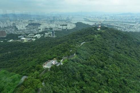 N서울타워 전망대에서 내려다본 남산