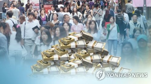 작년 국민부담률 26.8%…10년새 최대 상승 (CG) [연합뉴스TV 제공]