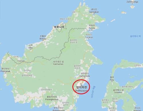 보르네오섬 인도네시아령 북프나잠 파세르군 [구글 맵]