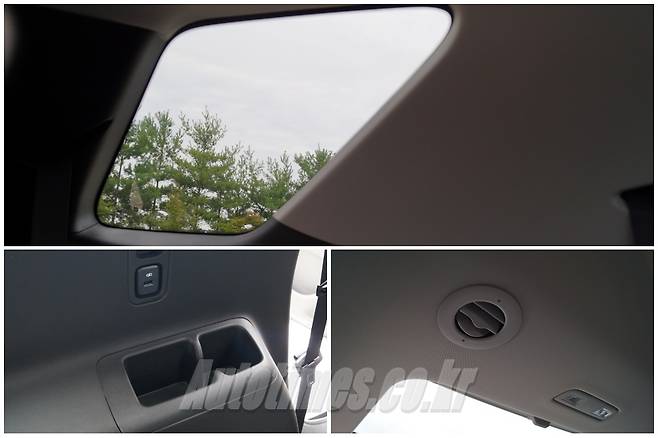 실용적인 3열 편의 품목, 필러가 두꺼워 시야는 다소 좁다