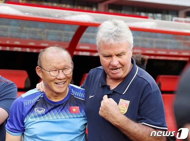 박항서 감독이 이끄는 베트남 U-22 축구대표팀이 8일 오후 중국 우한에서 열린 중국 U-22 대표팀과의 평가전에서 2-0으로 완승했다. (베트남축구협회 홈페이지) 2019.9.8/뉴스1