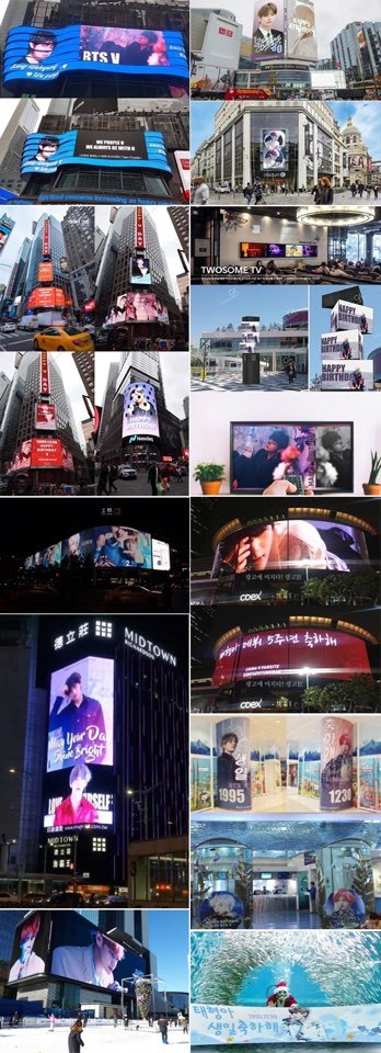전 세계 최초로 미국 타임스 스퀘어 ABC 수퍼사인 광고 등 역대급 규모의 서포트를 보여온 뷔 중국 팬클럽