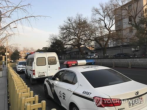 중국 베이징의 공안 차량 [연합뉴스 자료사진]