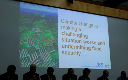 지난 8월8일 스위스 제네바에서 열린 IPCC ‘기후변화와 토지 특별보고서’ 제50차 총회의 사진. 로이터