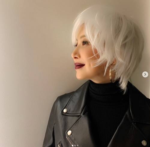 윤세아 백발 사진=윤세아 SNS