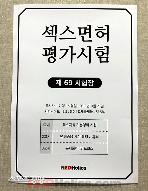 섹스면허평가시험이 지난달 9일 서울 홍대입구역 근처에서 열렸다. 레드홀릭스 제공