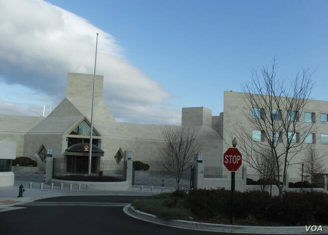 미국 워싱턴DC에 있는 주미중국대사관 모습.