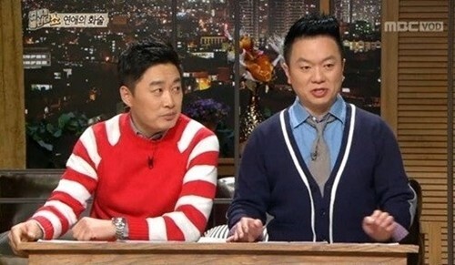 논란이 된 정찬우 의상(왼쪽). /사진=MBC '컬투의베란다쇼' 방송화면 캡처