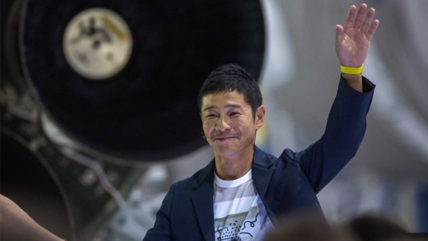 우주여행에 함께 갈 여성을 모집한다는 공고를 낸 일본의 억만장자 유사쿠 마에자와(Yusaku Maezawa). / 사진 = BBC