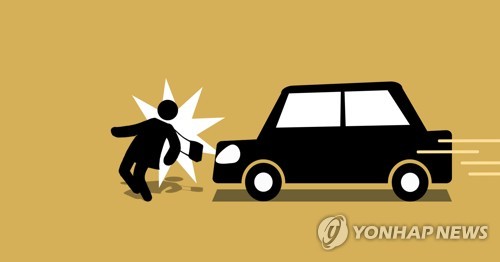 여성 - 승용차 교통사고 (PG) [권도윤 제작] 일러스트