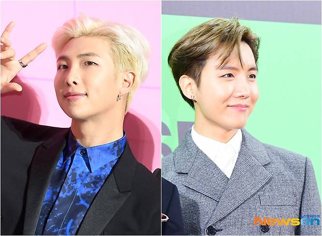 왼쪽부터 RM, 제이홉