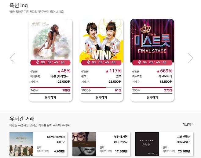 뮤지코인 홈페이지 화면캡처
