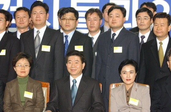 2003년 3월 9일, 전국 검사들과의 대화에 나선 노무현 전 대통령. [중앙포토]