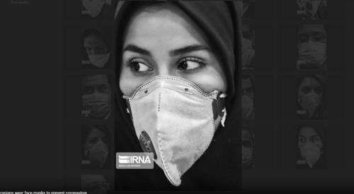 마스크를 쓴 테헤란 시민 [IRNA통신]