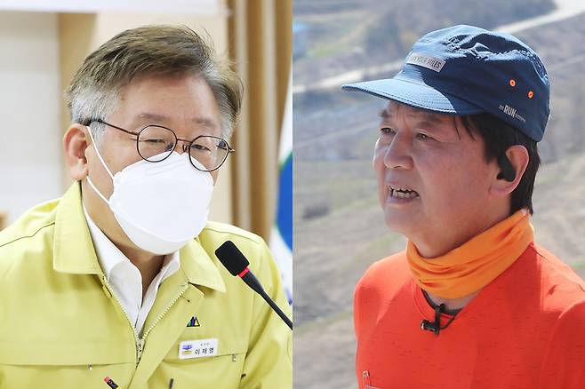 이재명 경기도지사, 안철수 국민의당 대표. 연합뉴스