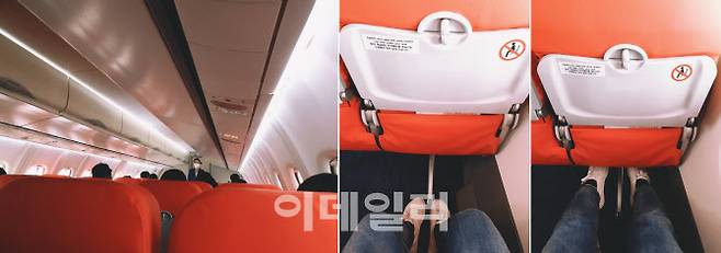하이에어 ATR 72-500은 복도가 1개인 단일 통로 구조인 50석 규모로 작지만, 개인 좌석은 발을 뻗을 수 있을 정도로 넉넉하다.(사진=이소현 기자)