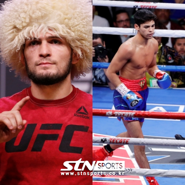 타이슨에게 존경심을 드러낸 후배들. 좌측 UFC 하빕, 우측 복서 가르시아