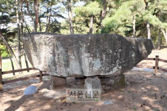 고창의 대표적인 기반형 고인돌. 두꺼운 바둑판을 연상시켜 붙여진 이름이다. 고창 오장환 기자 5zzang@seoul.co.kr
