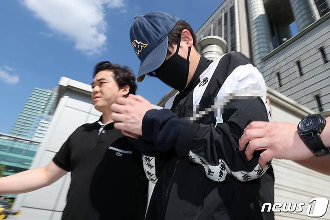 성폭력범죄의 처벌 등에 관한 특례법 위반(주거침입 강간미수) 혐의를 받고 있는 조모씨. © News1 박세연 기자
