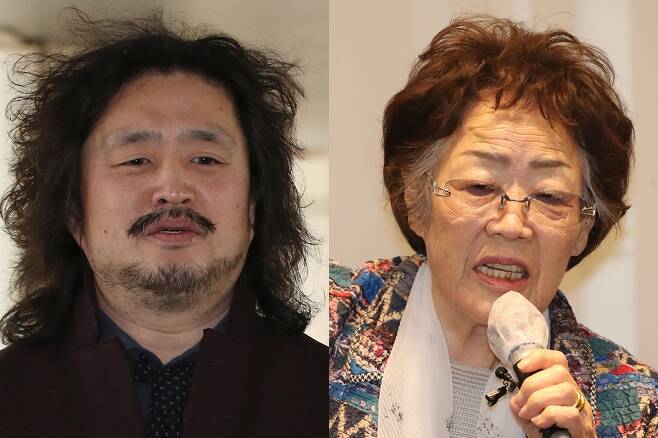 방송인 김어준씨, 일본군 위안부 피해자 이용수 할머니. 연합뉴스