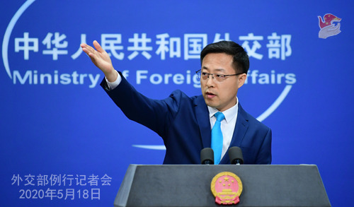 자오리젠 중국 외교부 대변인.