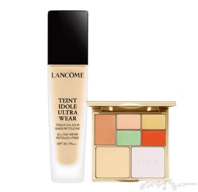 랑콤 뗑 이돌 롱라스팅 파운데이션 SPF38 PA+++ 30ml 7만원(왼쪽). 스틸라 올-인-원 컬러 코렉팅 팔레트 13g 5만8천원.