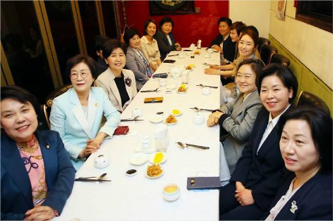 민주당 여성 의원들, 여성 국회 부의장 선출 추진 모임 (사진=연합뉴스)