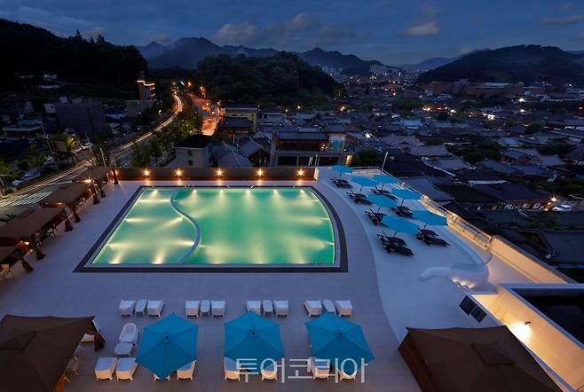 전주 라한호텔 루프탑 야외수영장