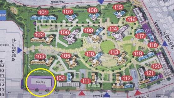 장위10구역 재개발 조감도. 초등학교 근처에 '종교 시설' 부지가 따로 마련돼있다. A부동산 제공