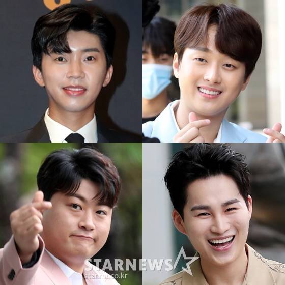 가수 임영웅(왼쪽 위부터 시계방향), 이찬원, 김희재, 김호중 /사진=스타뉴스