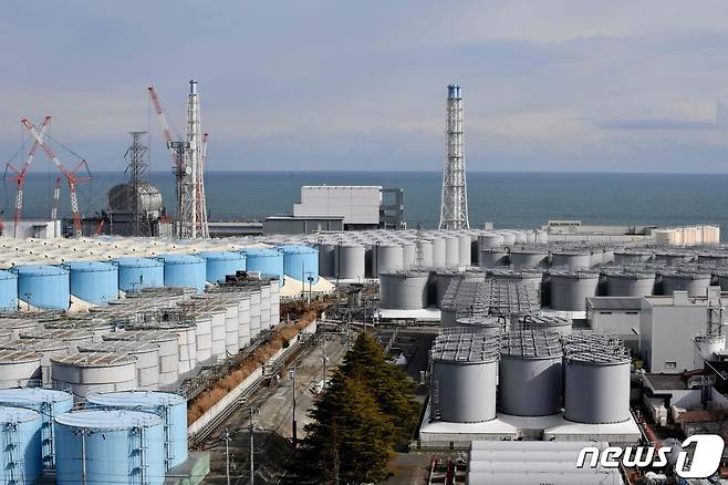 일본 후쿠시마 제1원자력발전소 부지 내 방사성오염수 탱크 <자료사진> © AFP=뉴스1