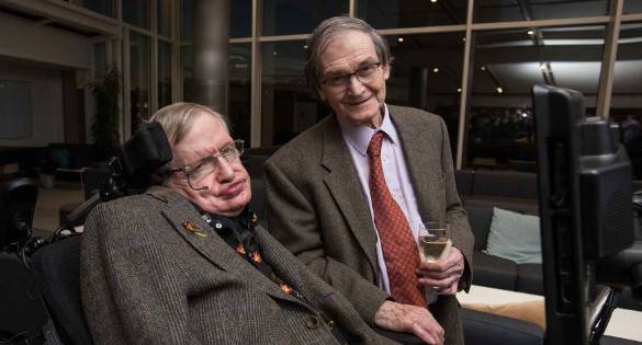 스티븐 호킹 박사와 로저 펜로즈 옥스퍼드대 교수. 옥스포드대 제공