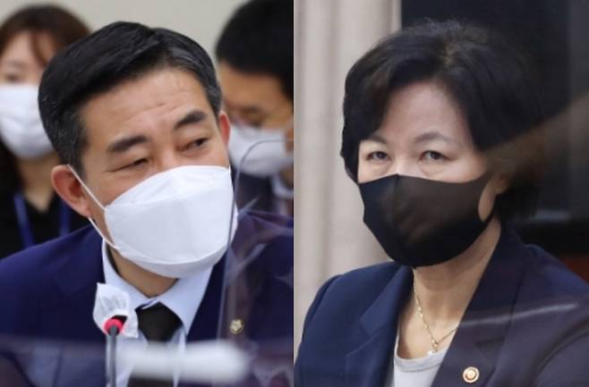 신원식 국민의힘 의원 vs 추미애 법무부 장관 - 서울신문DB