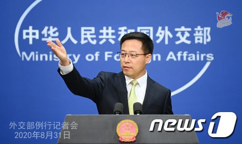 자오리젠 중국 외교부 대변인© 뉴스1